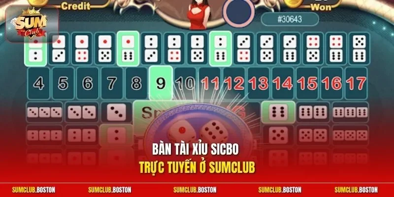 Bàn tài xỉu sicbo trực tuyến ở SumClub