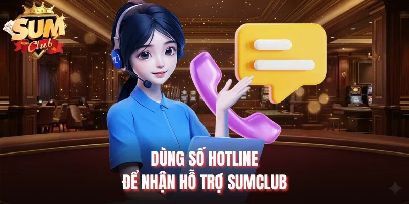 Dùng số hotline để nhận hỗ trợ Sumclub